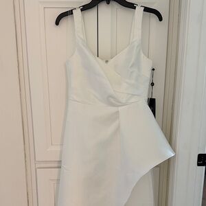 Adrianna Papell Asymmetrical Ivory Dress | Bridal / Formal | Size 4 NWT